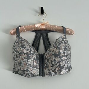 Lane Bryant Cacique 38F Lightly Lined Full Coverage No Wire Mastectomy Bra Gray